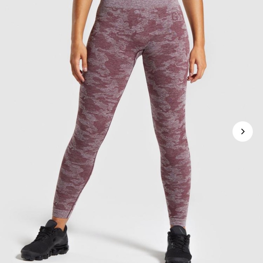 Gymshark camo seamless leggings berry red